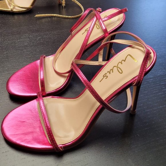 Hot Pink Leather Sandals - Picture 3 of 3
